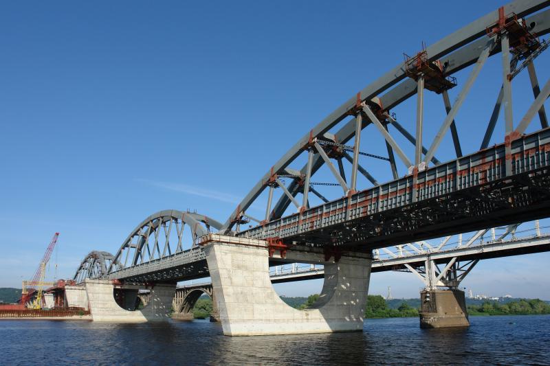 Kijów Dniepr most  Darnickij kolejowy
