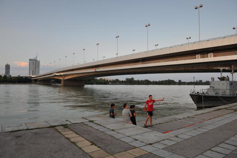 Wiedeń most na Dunaju
