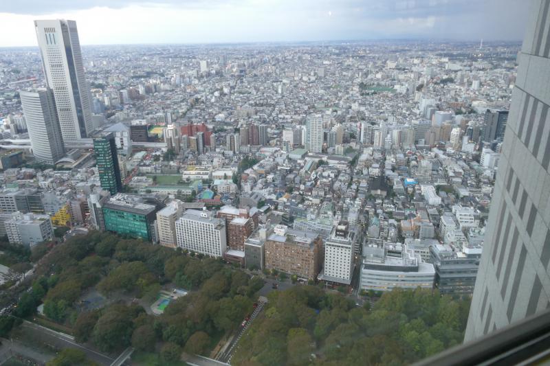 Panorama Tokio z tarasu wieży północnej biurowca